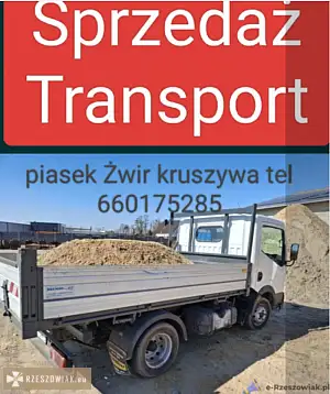 Piasek płukany kopany zułty żwir otoczak Rzeszów Kielanówka Niechobrz tel 660175285 - KRAKOWIACZEK.EU