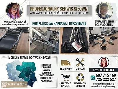 Serwis sprzętu na siłowni, jednostki wojskowe, szpitale, hotele, szkoły, serwis sprzętu sportowego - KRAKOWIACZEK.EU