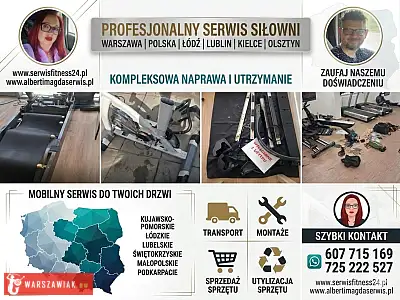 Serwis sprzętu na siłowni, jednostki wojskowe, szpitale, hotele, szkoły, serwis sprzętu sportowego - KRAKOWIACZEK.EU