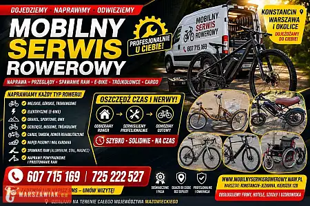 Serwis Mobilny Rowery Trójkołowe Cargo MTB Gravel Naprawa, Spawanie,Mazowieckie - KRAKOWIACZEK.EU