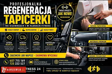 Regeneracja tapicerki na siłowniach, w klubach fitness i studiach treningowych, serwis sprzętu na si - Zdjęcie 7 - KRAKOWIACZEK.EU