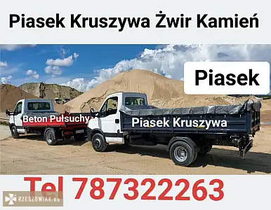 Żwir drenarski piasek płukany piasek zułty kruszywa kamień Rzeszów Zaczernie tel 787322263 - KRAKOWIACZEK.EU