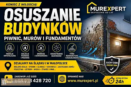 Osuszanie budynków, izolacja fundamentów, iniekcja krystaliczna, podcinanie ścian Małopolska/ Śląsk - Zdjęcie 7 - KRAKOWIACZEK.EU