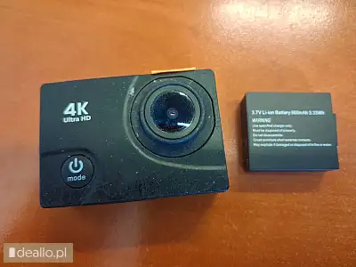 [eLicytacje] I licytacja - Kamerka koloru czarnego z napisem 4K Ultra HD, nr 002-195 - KRAKOWIACZEK.EU
