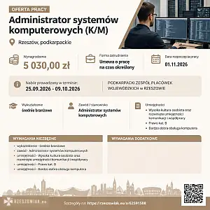 [ePraca] Administrator systemów komputerowych (K/M) - KRAKOWIACZEK.EU